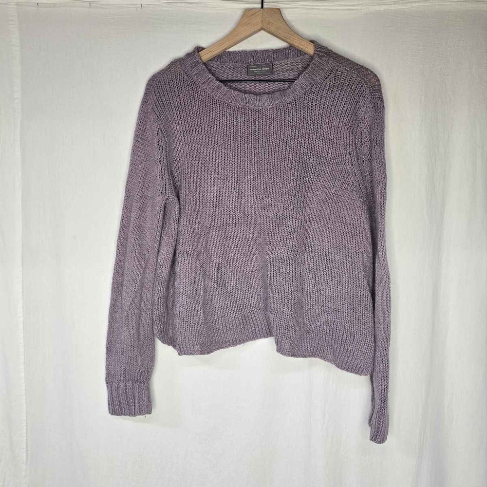 Wooden Ships Mohair Wool Blend Pullover Sweater Women S/M Purple